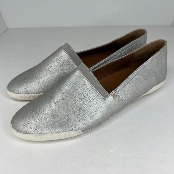 Frye Womens 3471377 Silver Solid Metallic Low Pointed Toe Size 11 Slip-On Shoes - Picture 1 of 11